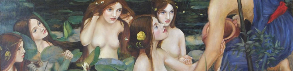 Copy of painting : Hylas and the Nymphs after Waterhouse