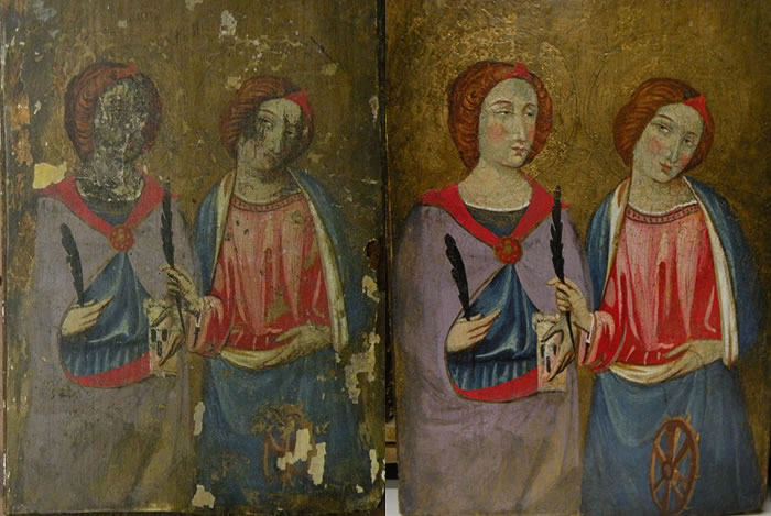 Restoration of a painting on wood - 16th century