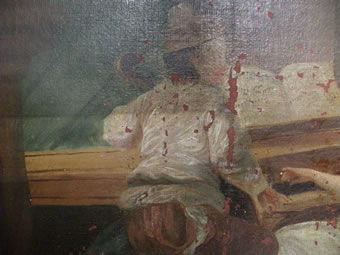 Example of the cleaning of the painting