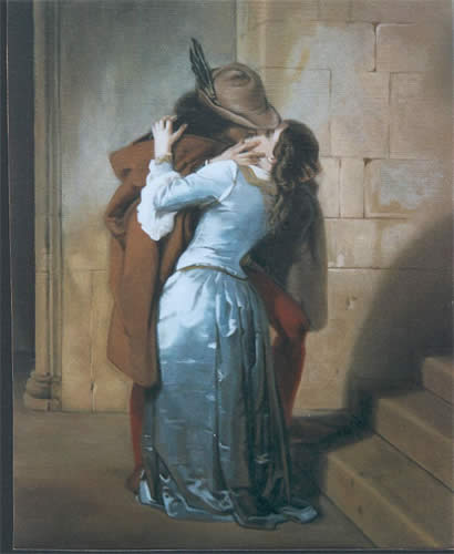 Copy and reproduction of painting : The kiss after Francesco Hayez