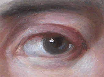 Detail of the portrait's eye