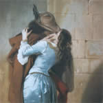 The kiss - Copy of a painting after Francesco Hayez