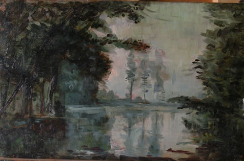 Paintings for sale : Pond in Camargue - French School