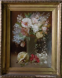Vente tableau : bouquet de fleur - 19e