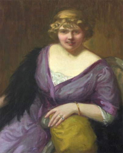 Vente tableau Henriette Morel - Ecole lyonnaise - Portrait de femme - 1915